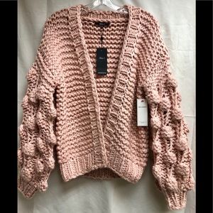 Kate C Pom Pom Sleeve chunky Cardigan